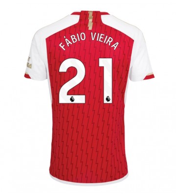 Arsenal Fabio Vieira #21 Primera Equipación 2023-24 Manga Corta